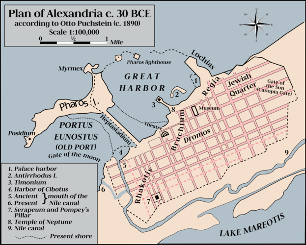 План Александрии около 30 года до н.э.